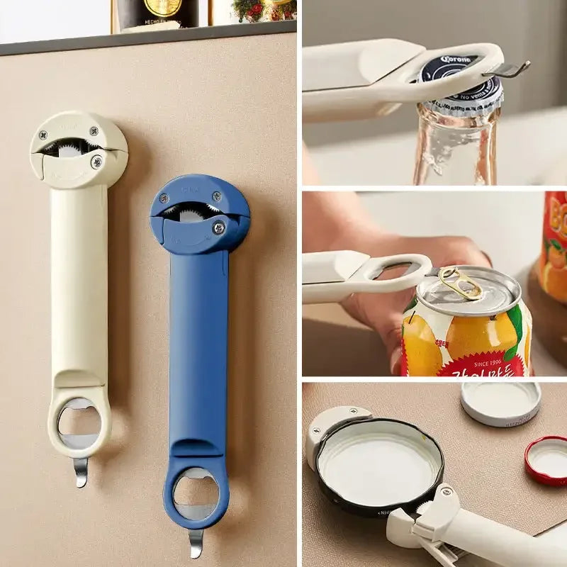 Verstelbare Multifunctionele Flesopener: opent blikken, flessen, wijn en bier. Bestel nu!
