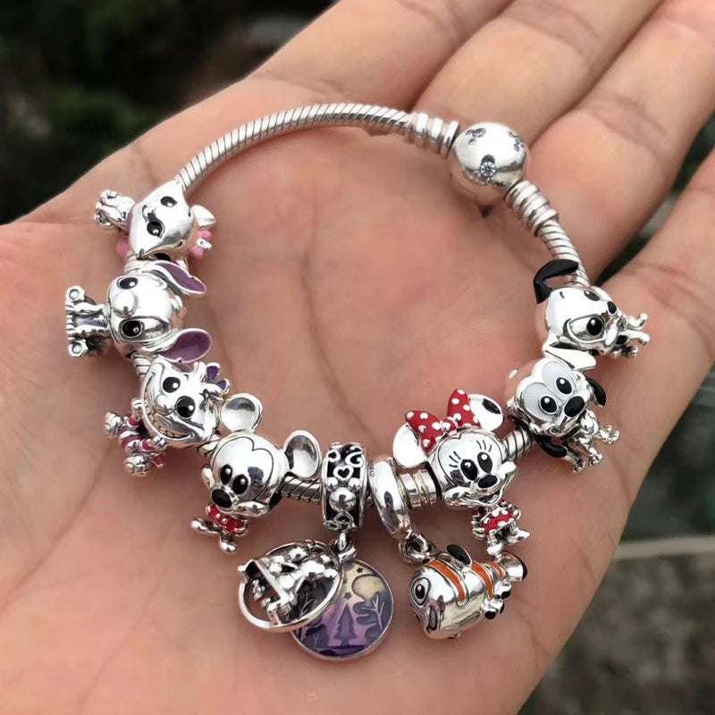 Magic Charms van Stitch, Minnie Mouse, Winnie Charms - Geschikt voor Pandora Armband