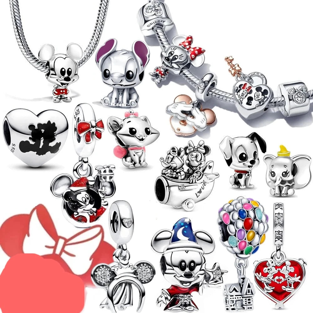 Magic Charms van Stitch, Minnie Mouse, Winnie Charms - Geschikt voor Pandora Armband