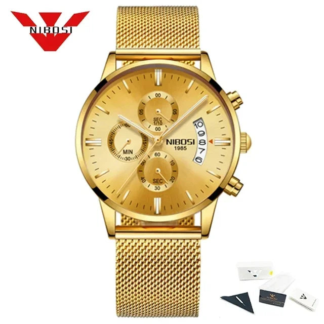NIBOSI Relogio Masculino - Luxe Herenhorloges van Topmerk