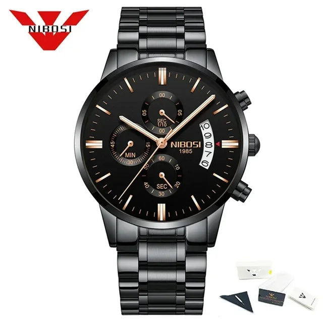 NIBOSI Relogio Masculino - Luxe Herenhorloges van Topmerk