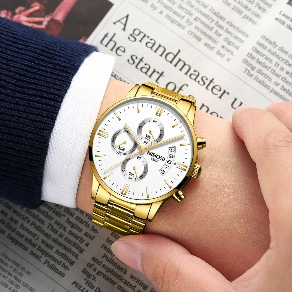 NIBOSI Relogio Masculino - Luxe Herenhorloges van Topmerk