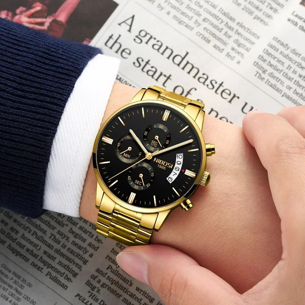 NIBOSI Relogio Masculino - Luxe Herenhorloges van Topmerk