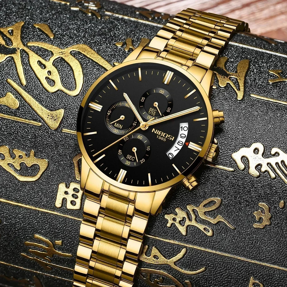 NIBOSI Relogio Masculino - Luxe Herenhorloges van Topmerk