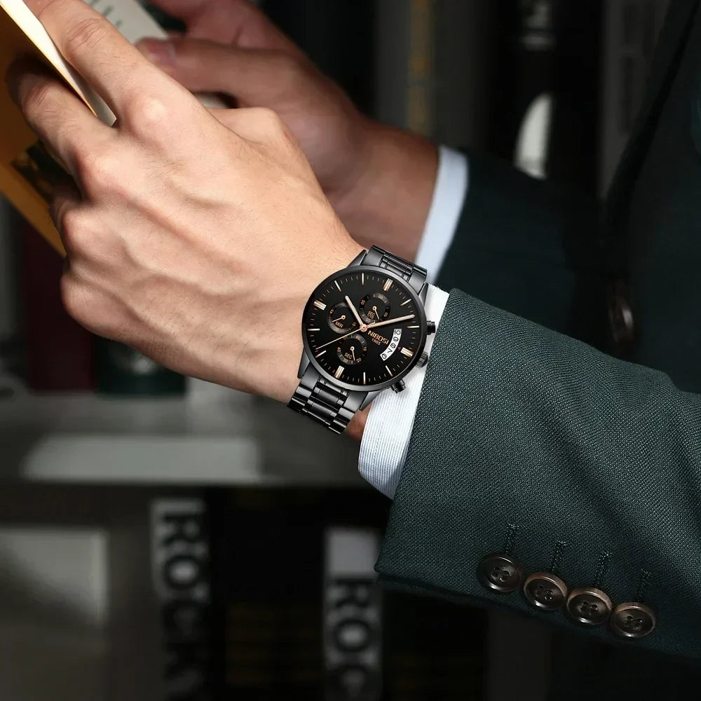 NIBOSI Relogio Masculino - Luxe Herenhorloges van Topmerk