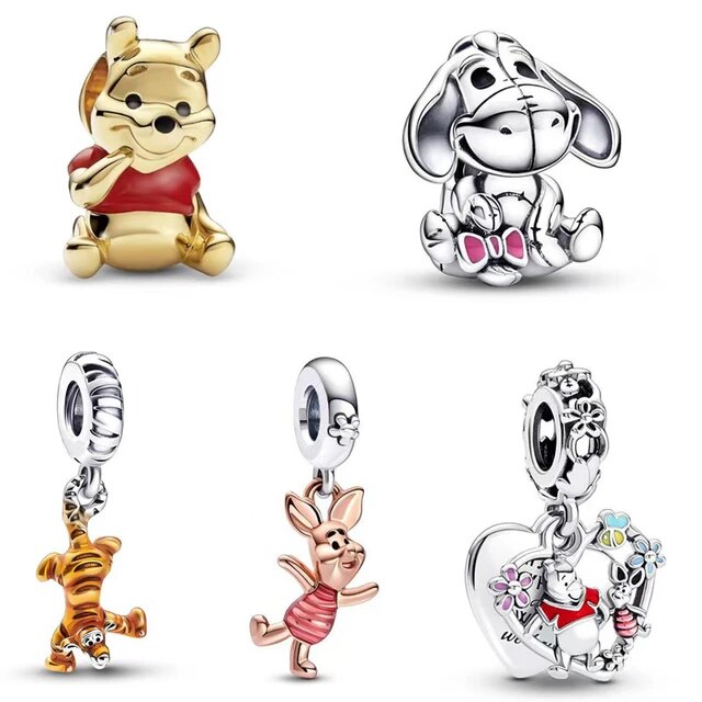 Magic Charms van Stitch, Minnie Mouse, Winnie Charms - Geschikt voor Pandora Armband