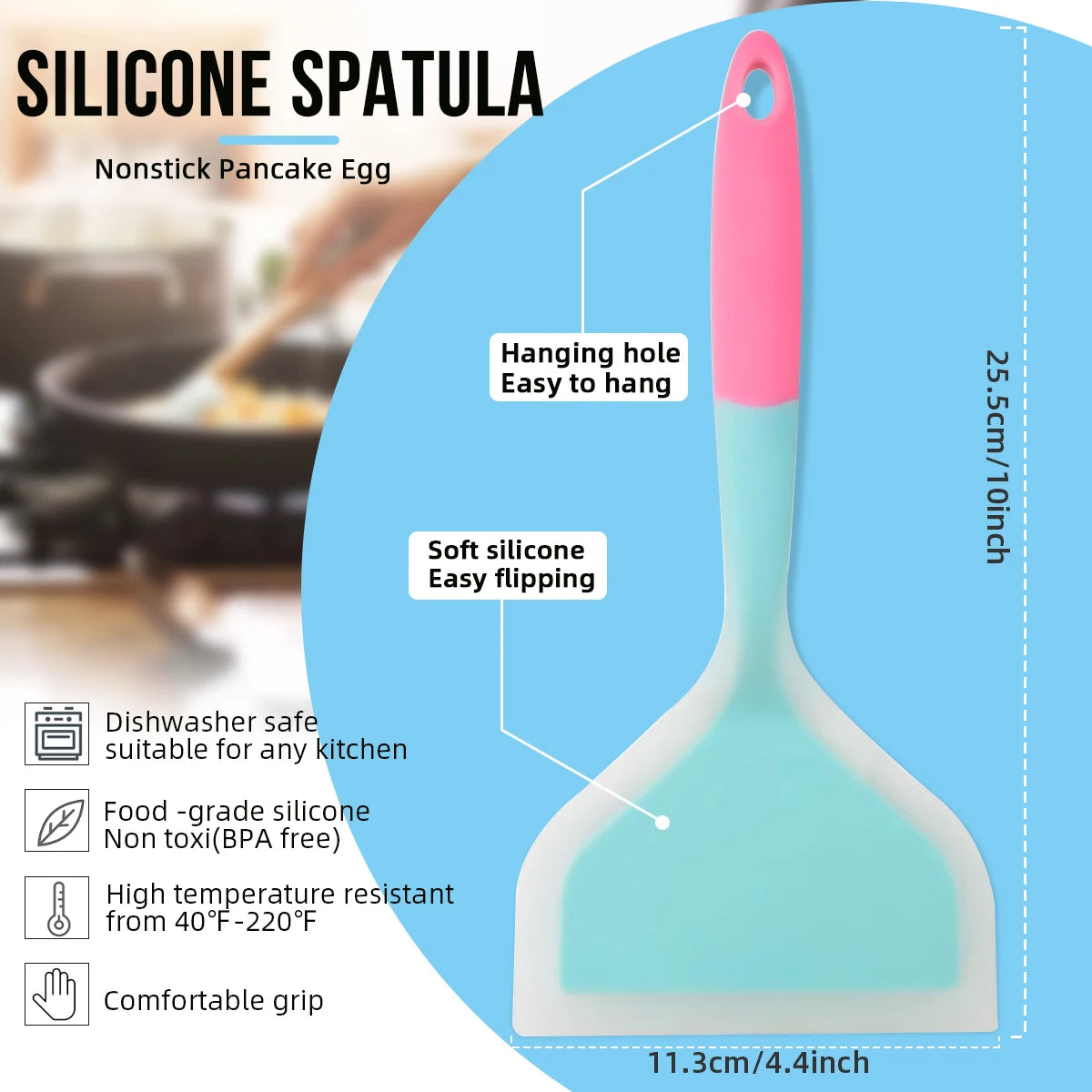 Premium Siliconen Spatel - Duurzaam, Niet-klevend, Keuken Must-have!