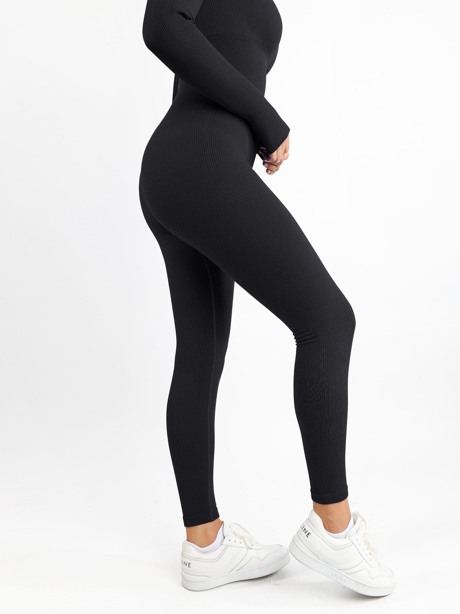 Jumpsuit with thumbhole and square neckline